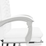 vidaXL Fauteuil inclinable de bureau Blanc Similicuir