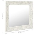 vidaXL Miroir mural style baroque 50x50 cm Blanc