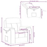 vidaXL Fauteuil inclinable Gris foncé Tissu