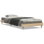 vidaXL Cadre de lit sans matelas chêne sonoma 100x200 cm