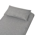vidaXL Fauteuil pivotant et canapé-lit Gris clair Tissu