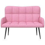 vidaXL Sofa 2 places Rose 115 x 61 x 87 cm Tissu