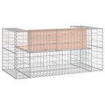 vidaXL Banc jardin design gabion 143x71x65 5 cm bois massif de douglas