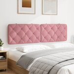 vidaXL Coussin de tête de lit rose 180 cm velours