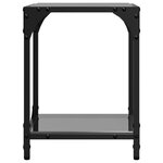 vidaXL Tables basses avec dessus en verre noir 2 Pièces 30x30x40 cm acier