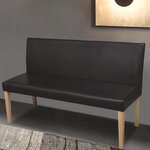 vidaXL Banc 139 5 cm Marron foncé Similicuir