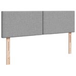 VidaXL Cadre de lit ottoman et matelas gris clair 140x200 cm tissu