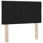 vidaXL Lit à ressorts avec matelas et éclairage LED noir 120x200 cm en tissu