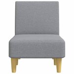 vidaXL Chaise longue gris clair tissu