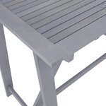 vidaXL Table de bar de jardin Gris 140x70x104 cm Bois d'acacia massif