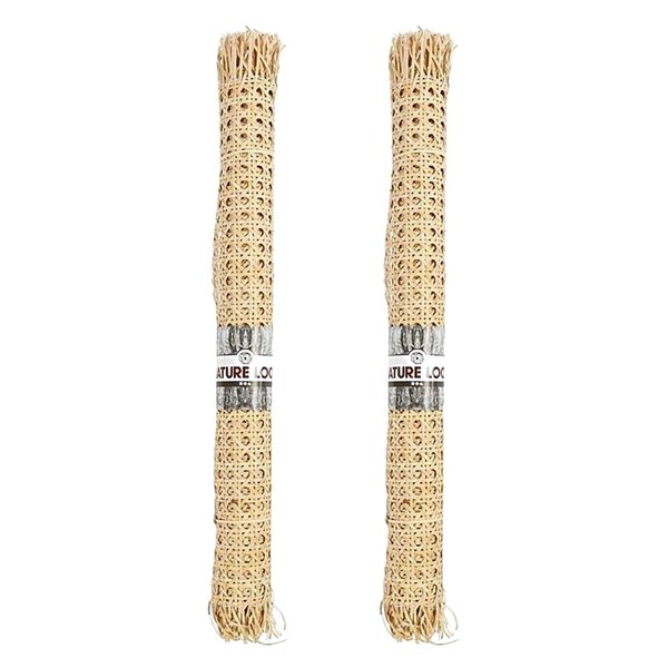 2 rouleaux de cannage en rotin - tressage large 40 x 50 cm