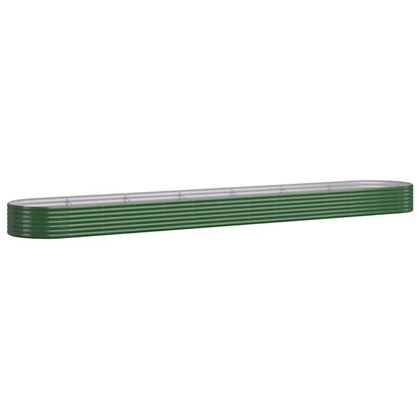 vidaXL Lit surélevé de jardin Acier galvanisé 544x100x36cm Vert
