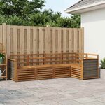 vidaXL Ensemble de canapé d'angle 4 Pièces Naturel Bois d'Acacia Massif