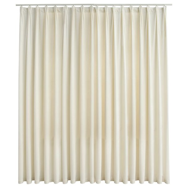 vidaXL Rideau occultant avec crochets Velours Crème 290x245 cm