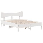 vidaXL Cadre de lit sans matelas blanc 140x200 cm bois de pin massif