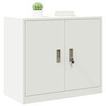 vidaXL Armoire de rangement Blanc 80 x 40 x 70 cm Acier