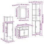 vidaXL Ensemble de mobilier de salle de bain 4 Pièces Chêne sonoma