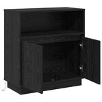 vidaXL Buffet LED Chêne noir 71 x 34 5 x 75 cm Bois d'ingénierie