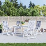 vidaXL Coussins de chaise à dossier haut lot de 4 carreaux gris