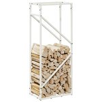 vidaXL Portant de bois chauffage blanc 40x25x100 cm
