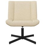 vidaXL Chaise pivotante Crème 63 x 75 x 76 cm tissu