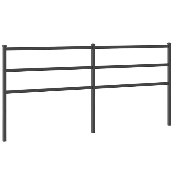 vidaXL Tête de lit de remplacement métal noir 193 cm