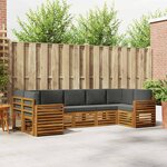 vidaXL Ensemble de canapé d'angle 7 Pièces Naturel et Anthracite