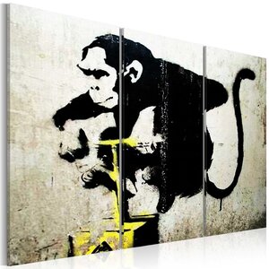 Tableau - monkey tnt detonator by banksy l x h en cm 120x80