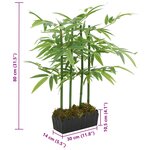 vidaXL Bambou artificiel 240 feuilles 80 cm vert