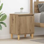 vidaXL Cabinet de chevet chêne artisanal 40 x 30 x 50 cm