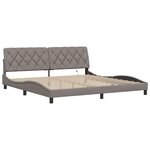 vidaXL Cadre de lit avec LED sans matelas taupe 200x200 cm tissu