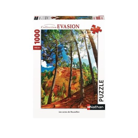 Puzzle 1000 pieces - les ocres de roussillon - nathan - puzzle adultes - des 12 ans