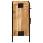 vidaXL Buffet 80x31x66 cm bois de manguier brut massif et métal
