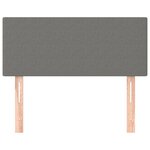 vidaXL Tête de lit Gris foncé 90x5x78/88 cm Tissu
