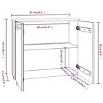 vidaXL Buffet HAMAR Marron miel 85x35x80 cm Bois massif de pin