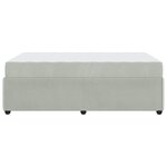 vidaXL Cadre de lit avec matelas Gris clair 120 x 190 cm tissu