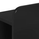 vidaXL Cadre de lit avec rangement Noir 90 x 190 cm Bois d'ingénierie