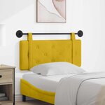 vidaXL Tête de lit suspendue Jaune Velours