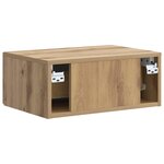vidaXL Cabinet de chevet mural 2 pc Chêne artisanal 49 x 34 5 x 20 cm