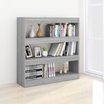 vidaXL Bibliothèque/Séparateur de pièce sonoma gris 100x30x103 cm
