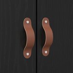 vidaXL Cadre de lit Chêne noir 190 x 135 x 31 5 cm Bois d'ingénierie