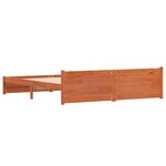 vidaXL Cadre de lit Marron cire 180 x 200 cm Bois massif en pin
