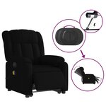 vidaXL Fauteuil inclinable de massage électrique Noir Tissu