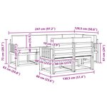 vidaXL Ensemble de canapés d'extérieur 7 pc Blanc et crème Polyester