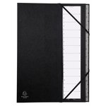 Trieur Rigide Ordonator Numerique Dos Extensible 12 Compartiments 1 À 12 - Noir - X 12 - Exacompta