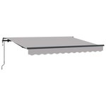 vidaXL Auvent Rétractable Gris clair 350 x 200 cm tissu