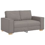 vidaXL Canapé 2 places Taupe 160x78x84 cm Tissu