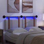 vidaXL Tête de lit suspendue Avec lumière LED Blanc PU antique