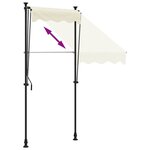 vidaXL Auvent rétractable crème 100x150 m tissu et acier