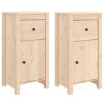 vidaXL Buffets 2 Pièces 40x35x80 cm bois massif de pin